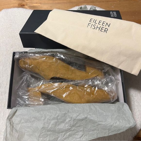 Eileen Fisher Womens Mustard Brief Suede Mule Arnica Suede Block Heel Size 10M - Picture 6 of 7